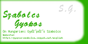 szabolcs gyopos business card